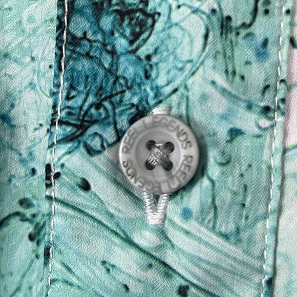 Reel Legends Mariner II Shirt Mens L Button Up Vented‎ Wicking Fishing Pocket - Picture 4 of 10